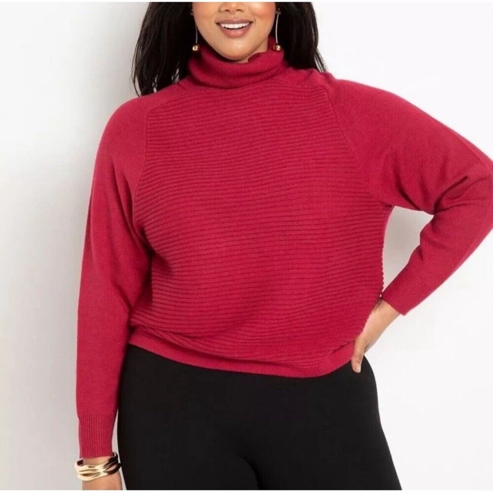 ELOQUII Ribbed Turtleneck‎ Sweater Size 14/16 NWT